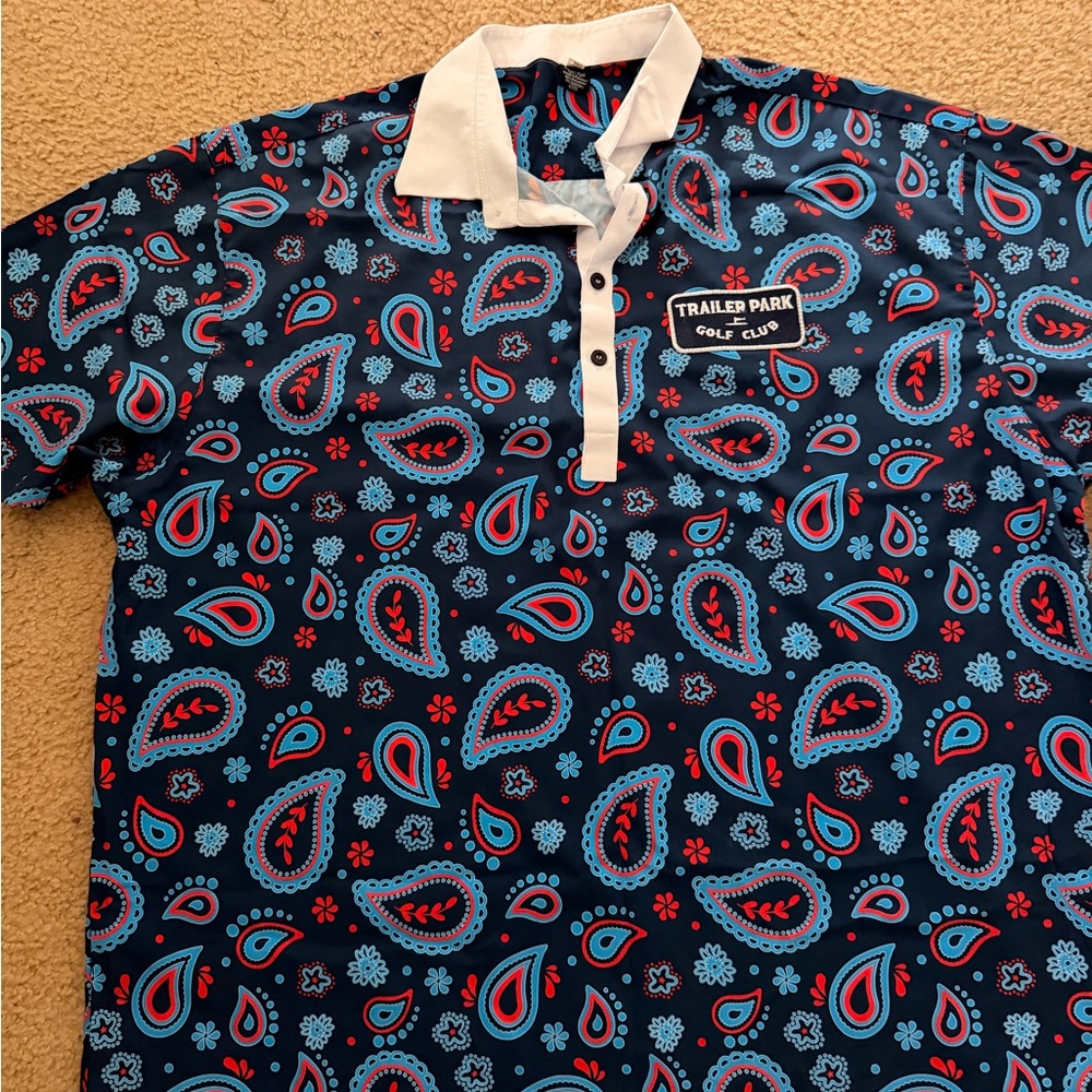 Men's Blue Paisley Shirt